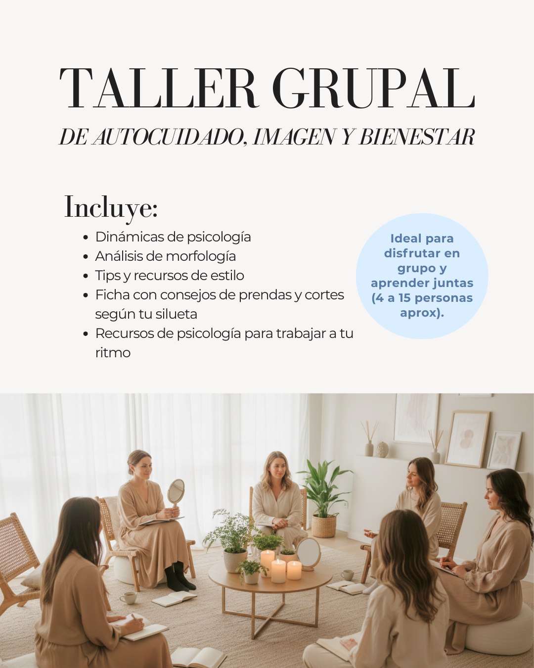 Taller de autocuidado, imagen y bienestar